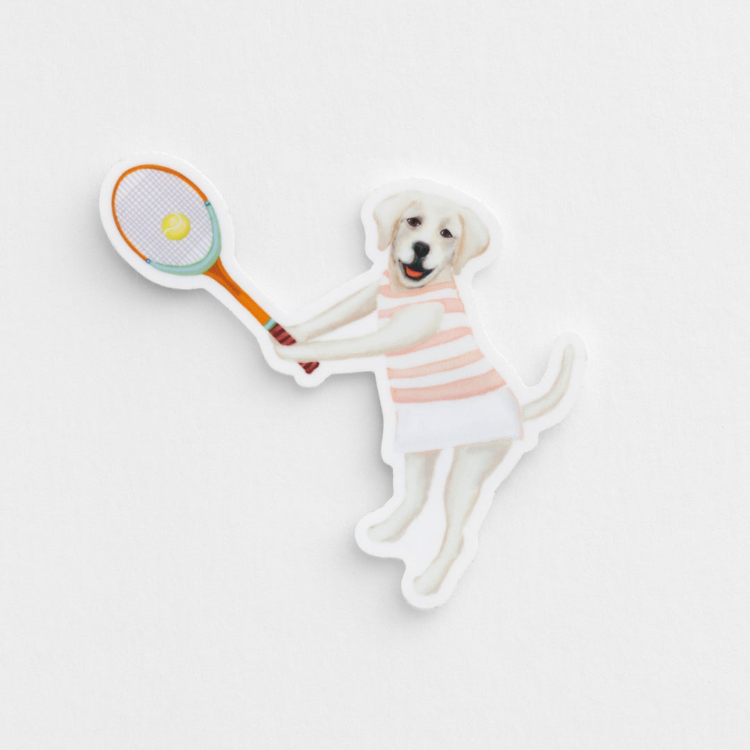 Betty Lab Lobs the Ball Sticker