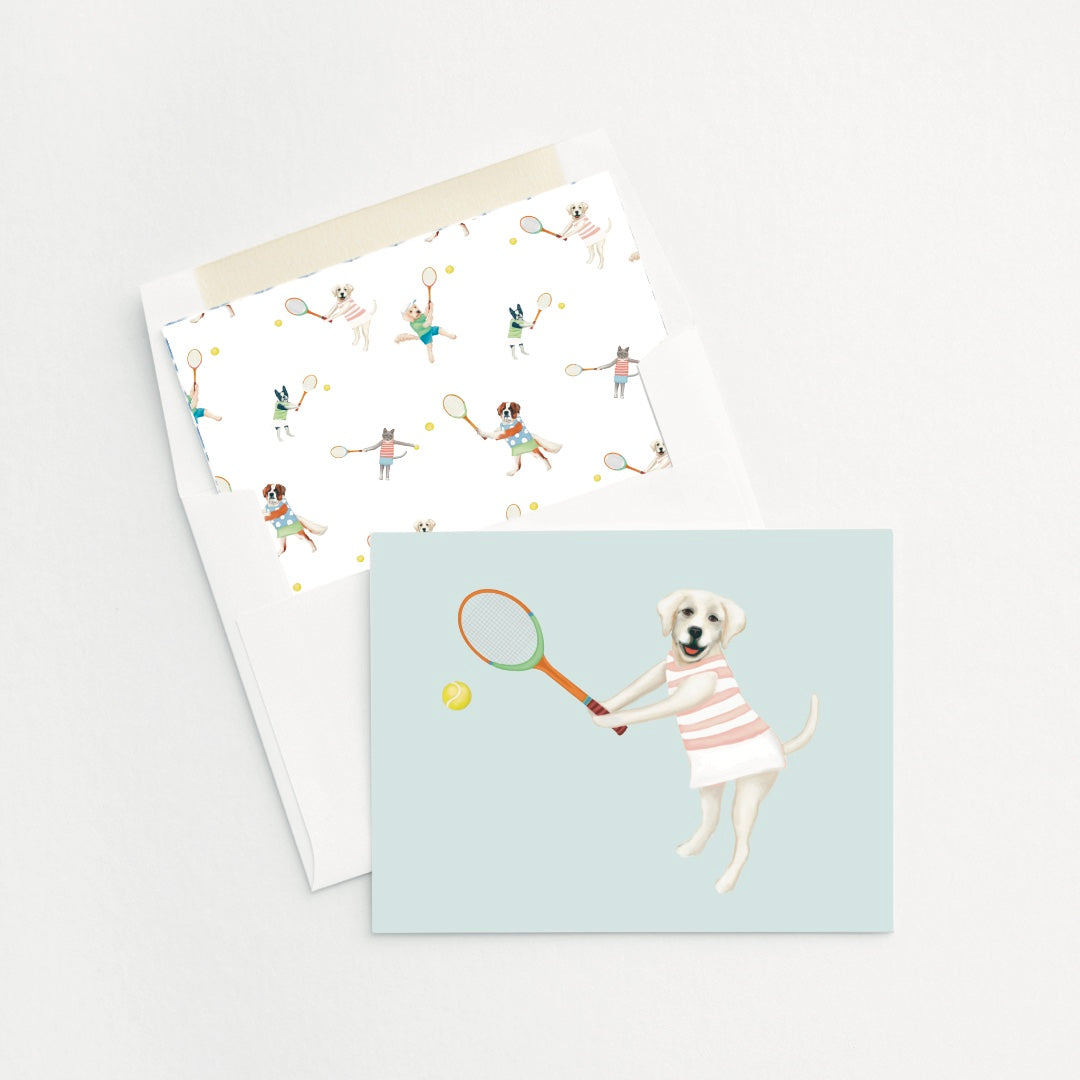 Betty Lab Lobs the Ball Notecard