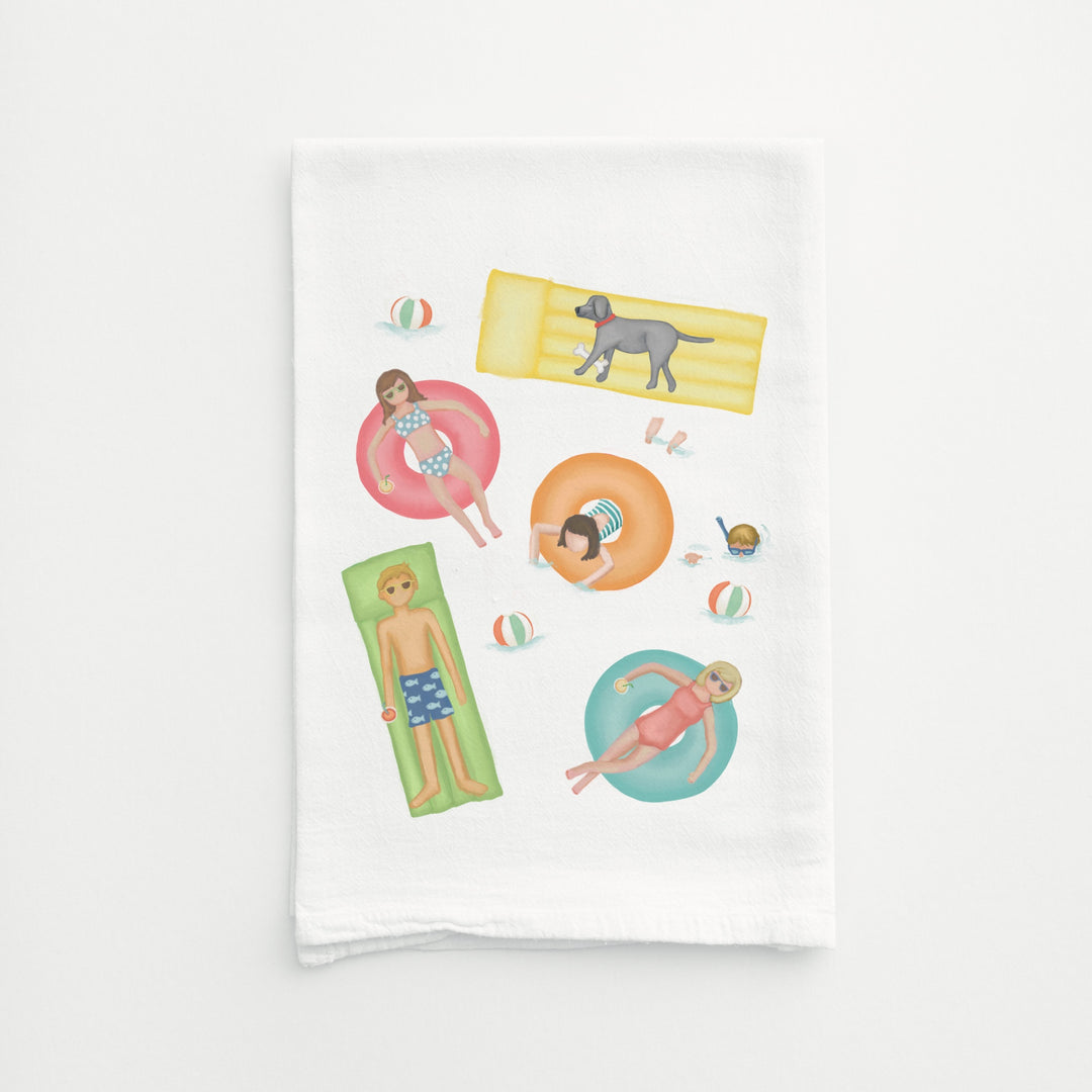 Gloatin' and Floatin' Tea Towel