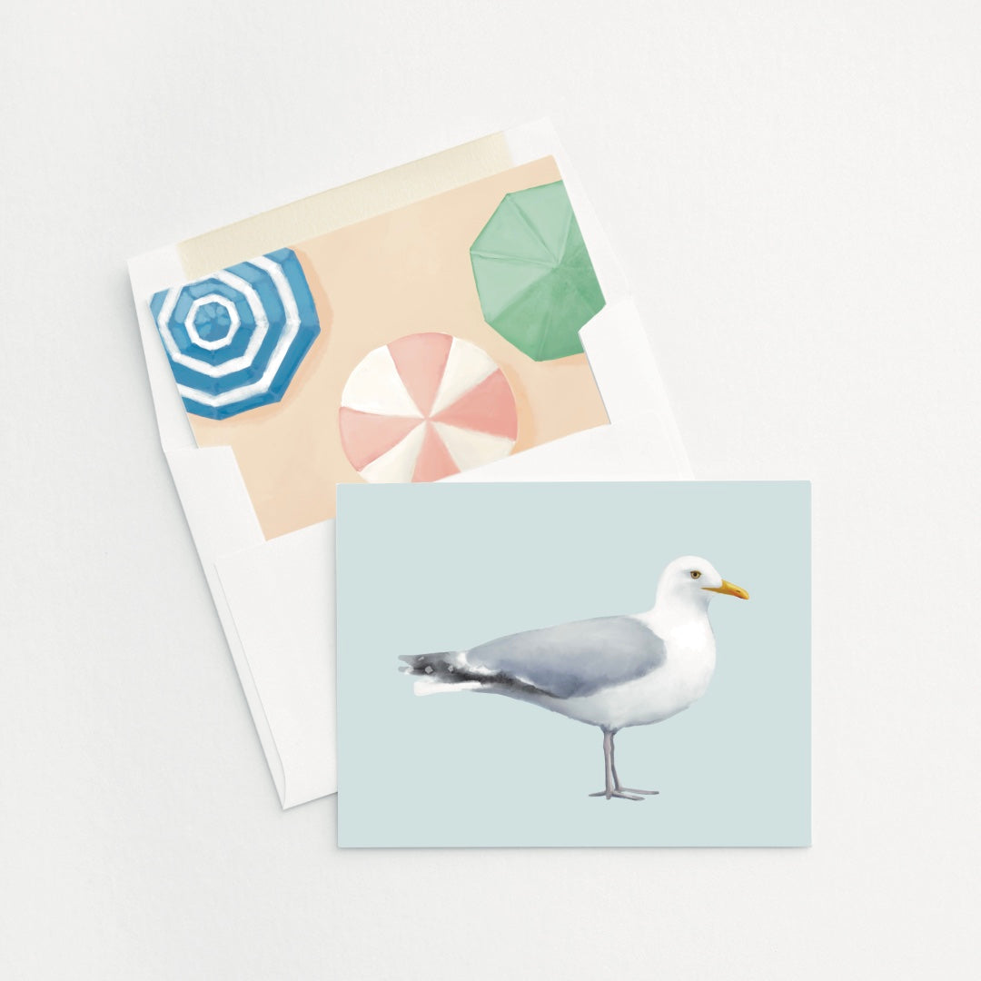 Gullbert Pondering His Next Flight Notecard
