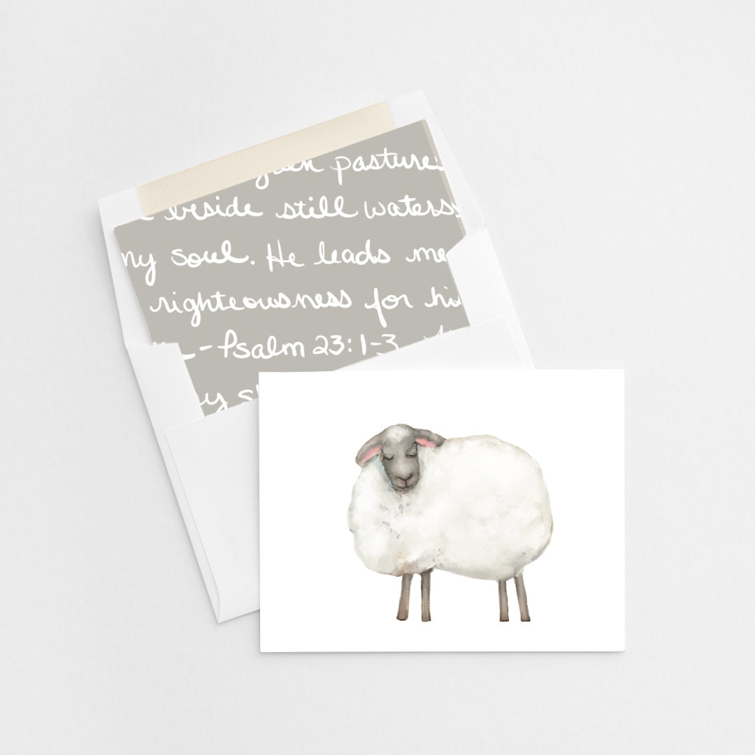 He Leads Me Notecard
