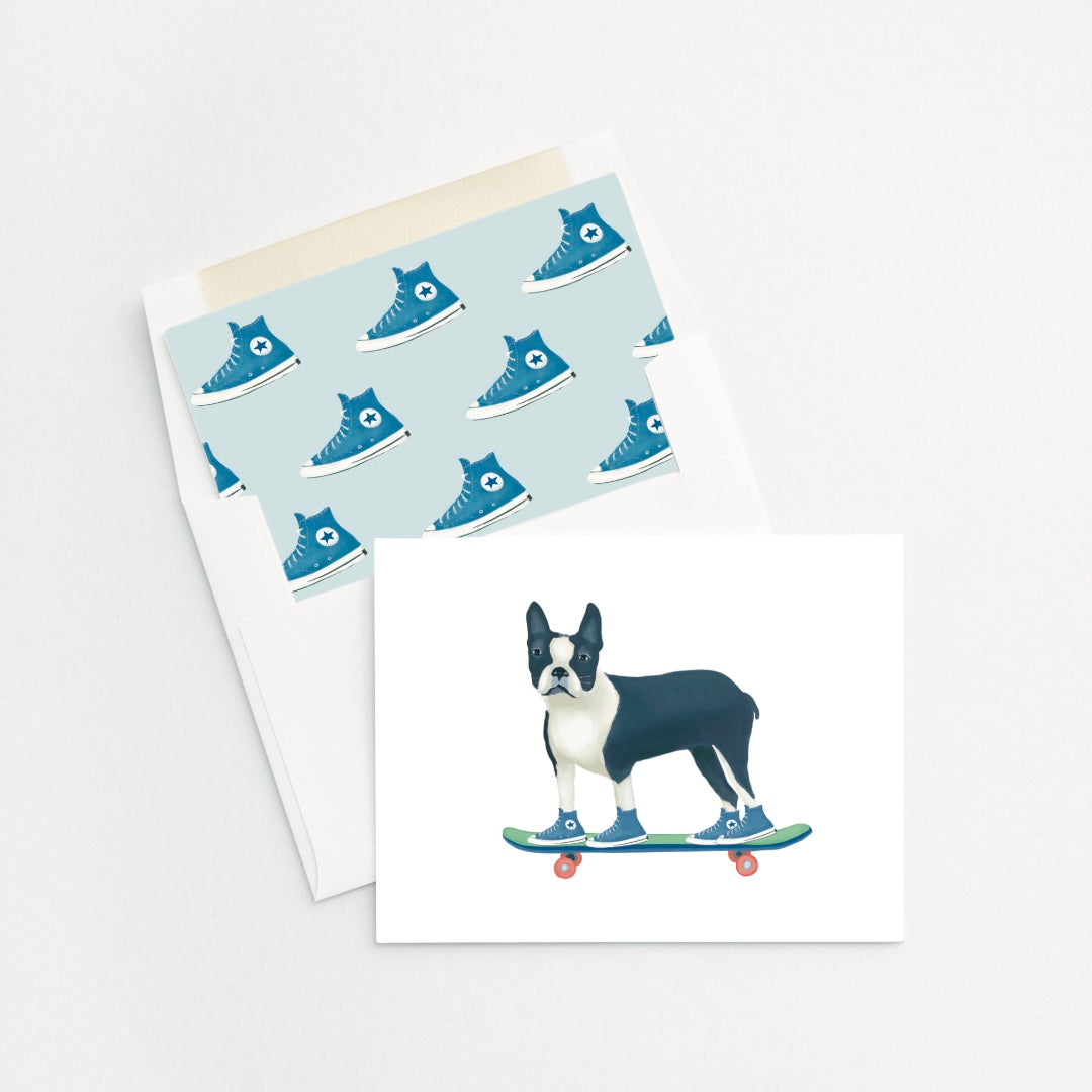 My Frenchie Wears Tennies Notecard