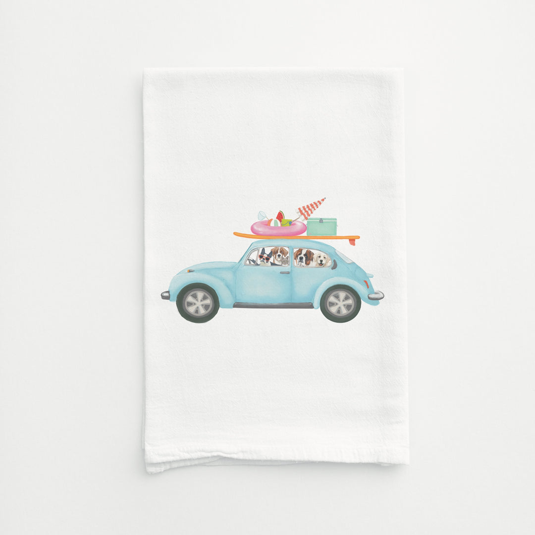 Pet Party to Paradise Tea Towel