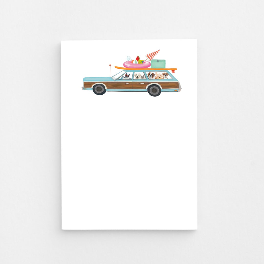 Woody Wagon Pet Party to Paradise Notepad (50 Pages)